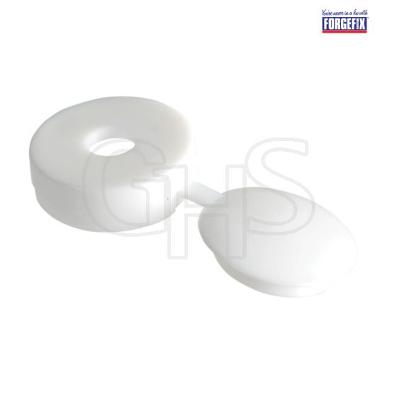 Forgefix Hinged Cover Cap White No. 10-12 Bag 100 - 100HCC0L