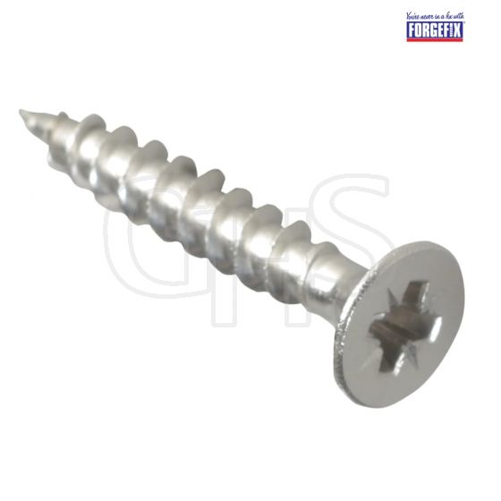 Forgefix Multi-Purpose Pozi Screw CSK ST Stainless Steel 4.0 x 25mm Forge Pack 35 - FPMPS425SS