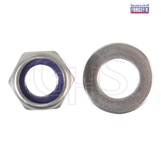 Forgefix Nyloc Nuts & Washers A2 Stainless Steel M12 Forge Pack 6 - FPNYLOC12SS