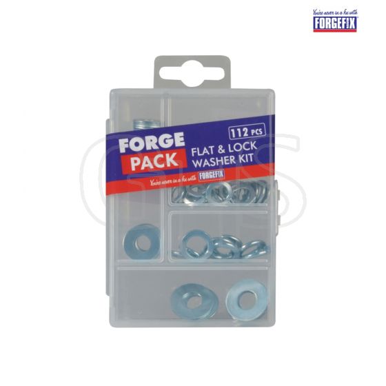 Forgefix Flat Washer Kit Forge Pack 112 Piece - FPWASHSET