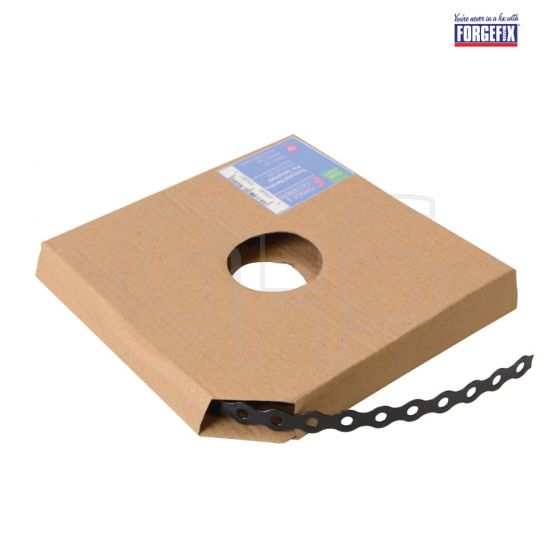 Forgefix Black Plastic Coated Pre-Galvanised Band 12mm x 0.8 x 10m Box 1 - PCBB12