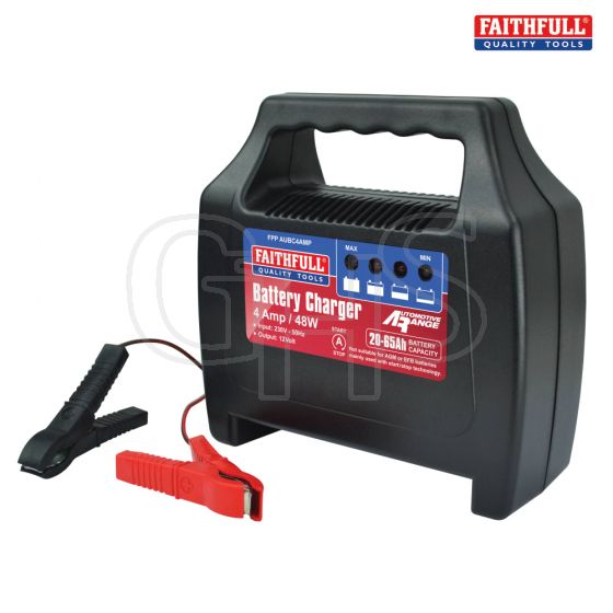 Faithfull Faithfull Battery Charger 20-65ah 4 Amp - XH-MCBC1204
