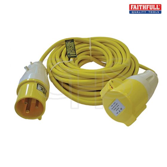 Faithfull Trailing Lead 14 Metre 3500W 32 Amp 2.5mm Cable 110 Volt - 10826
