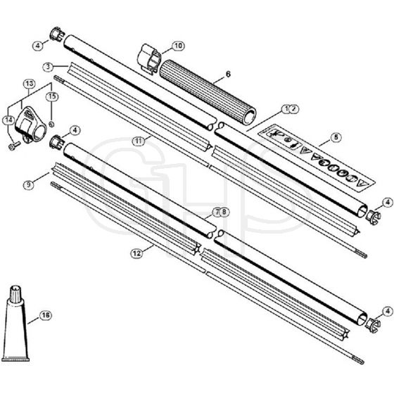 Genuine Stihl FS23 RC-E / E - Drive tube assembly