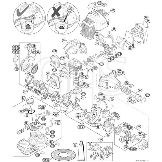 Genuine Stihl FS24 RC-E / A - Engine from serial number 517063950