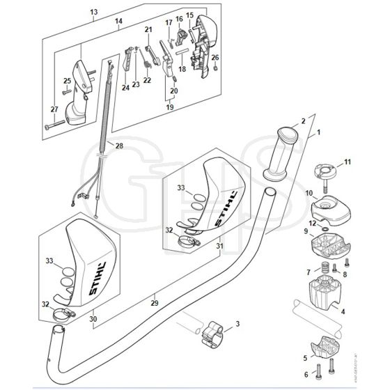 Stihl FS261 C-E - Handlebar, Control Handle - Parts Diagram