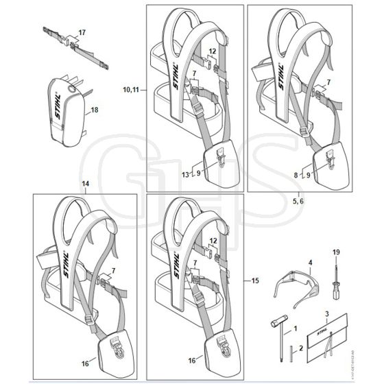Stihl FS261 C-E - Tools, Full Harness - Parts Diagram