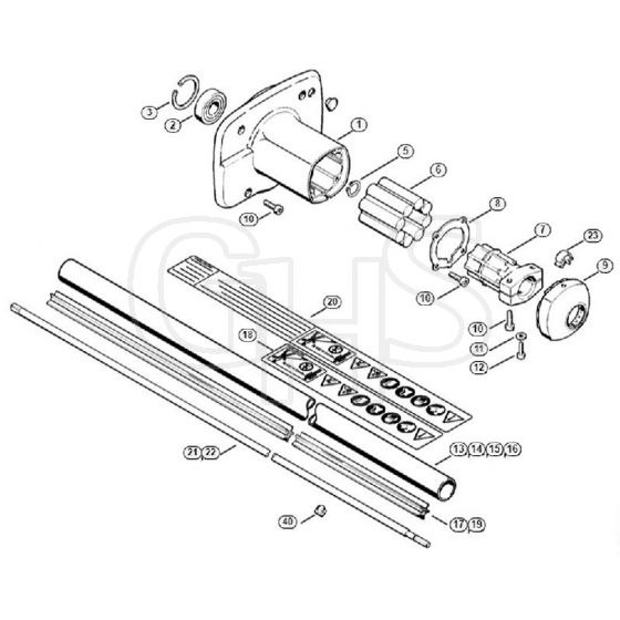 Genuine Stihl FS280 / H - Clutch Housing, Drive Tube Assembly