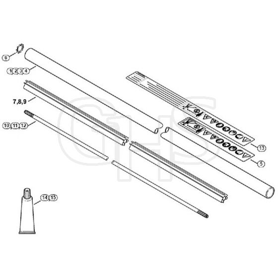 Genuine Stihl FS360 C-E / M - Drive tube assembly