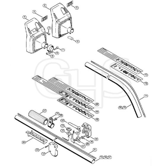 Genuine Stihl FS40 - 4130 / H - Drive Tube Assembly FS 40, FS 44