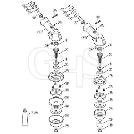 Genuine Stihl FS410 C-EM L / O - Gear head