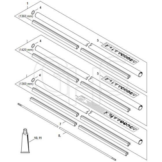 Stihl FS461 C-EM - Drive Tube Assembly - Parts Diagram