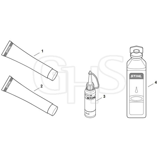 Stihl FS561 C-EM - Auxiliary And Operating Materials - Parts Diagram