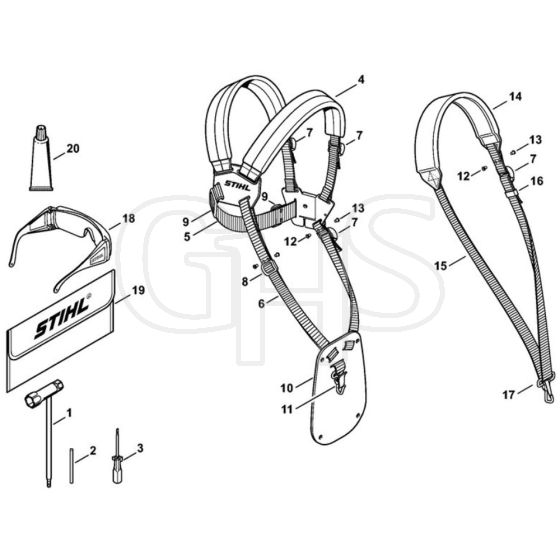 Stihl FS65.4 - Tools, Extras - Parts Diagram