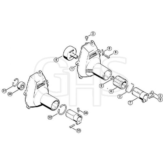 Genuine Stihl FS66 R / F - Fan housing