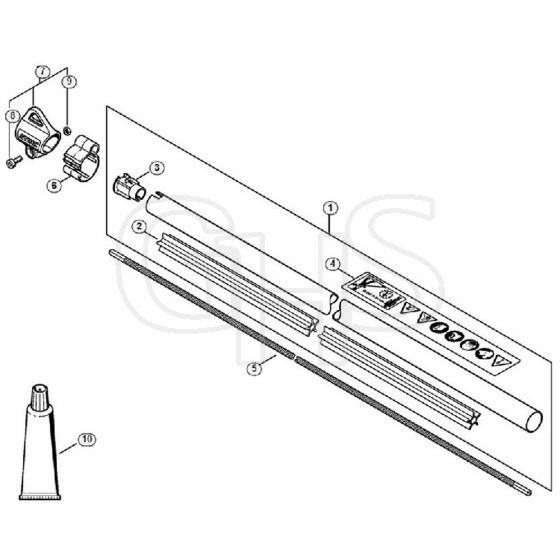 Genuine Stihl FS70 C-E / K - Drive tube assembly, Loop handle FS 70 C-E