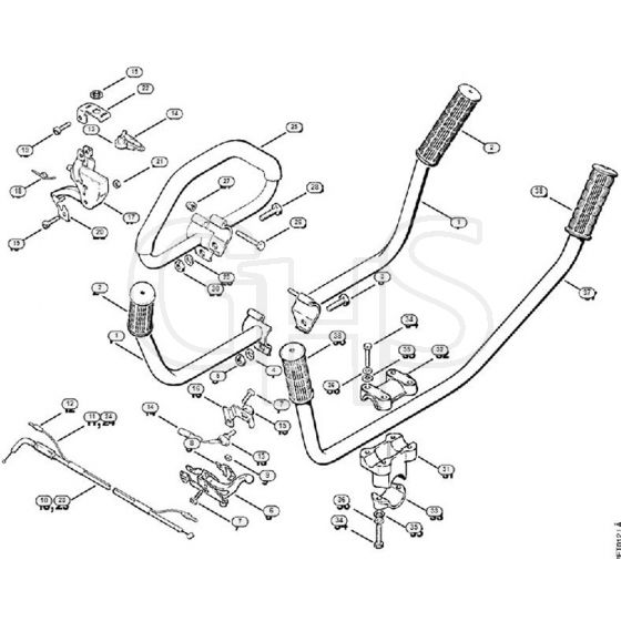 Genuine Stihl FS80 AVE / G - Handlebar