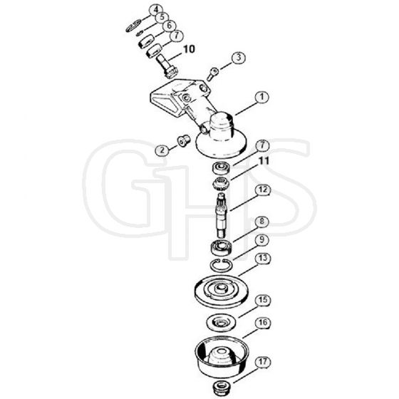 Genuine Stihl FS85 R / AD - Gear head FS 80, 80 R, 85, 85 R  X 35 221 993 (32.97)