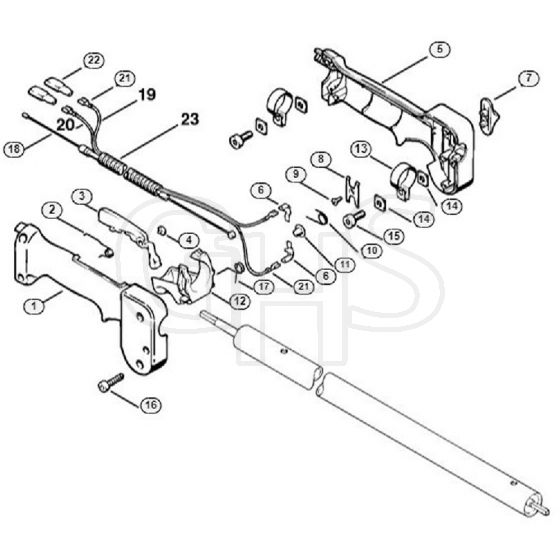 Genuine Stihl FS85 R / U - Handle  X 36 959 794 (37.1997)