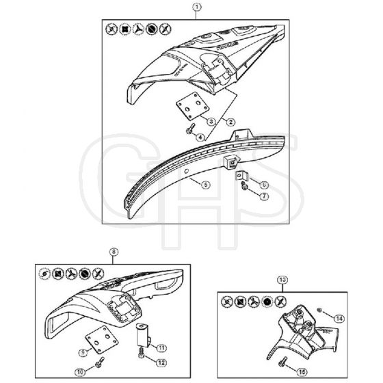 Genuine Stihl FS91 / M - Cutting tools, Deflector