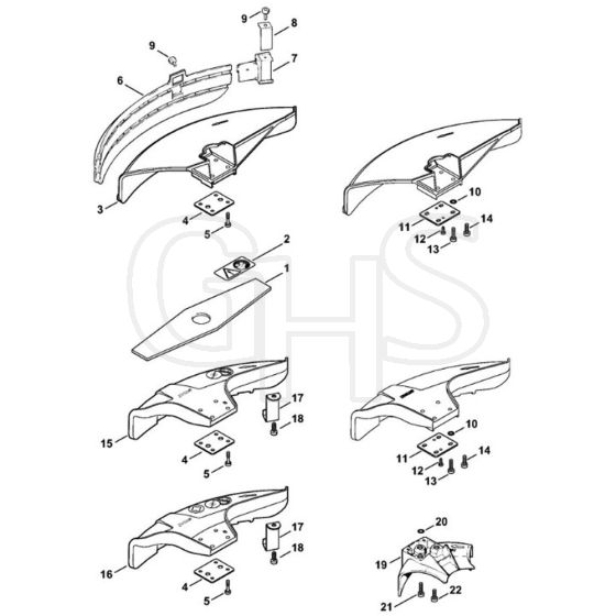 Stihl FS-KM 4140 - Cutting Tools, Deflector (01.2015) - Parts Diagram