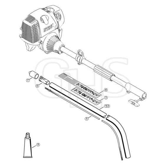 Genuine Stihl FSB-KM / A - Drive tube assembly