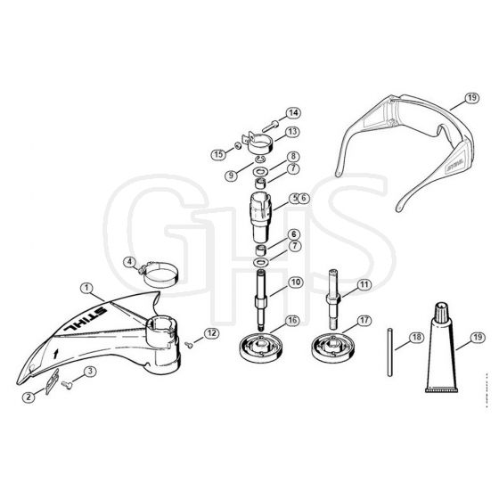 Genuine Stihl FSB-KM / B - Deflector, Bearing housing