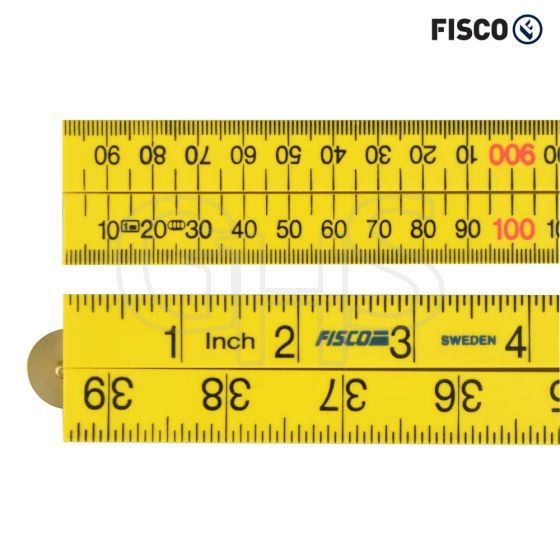 Fisco Yellow ABS Nylon Rule 1m / 39in - XFY-1ME