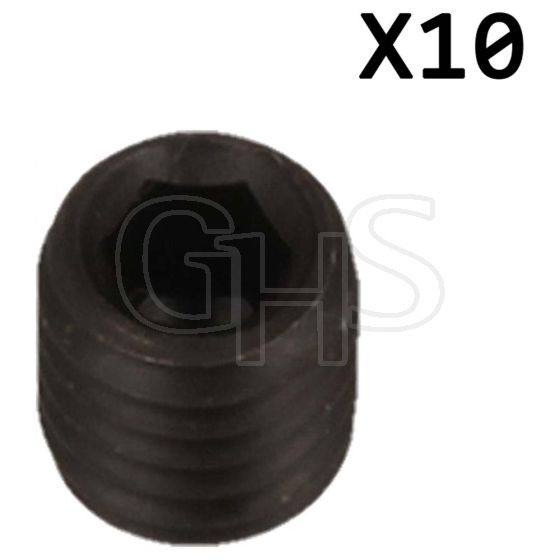 Socket Head Grub Screws, M5 x 6mm, Pack of 10