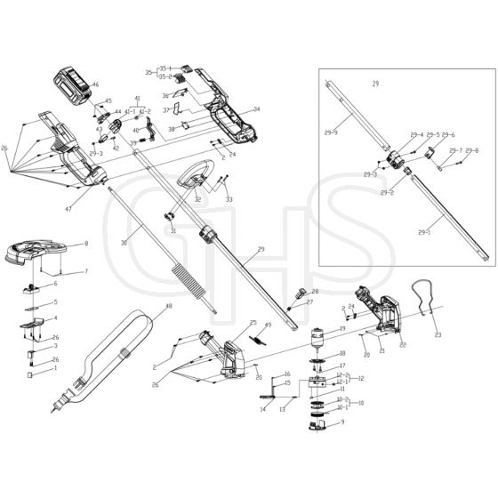 Cobra GT3240VZ - Grass Trimmer Main Diagram