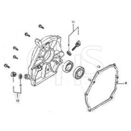 Cobra H210C - Engine HSD21200000 Crank Case Cover Diagram