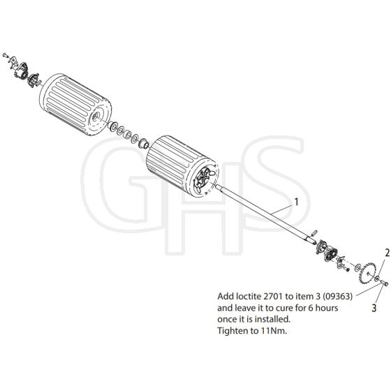 Hayter Harrier 41 - Roller Shaft Kit - 134-5402