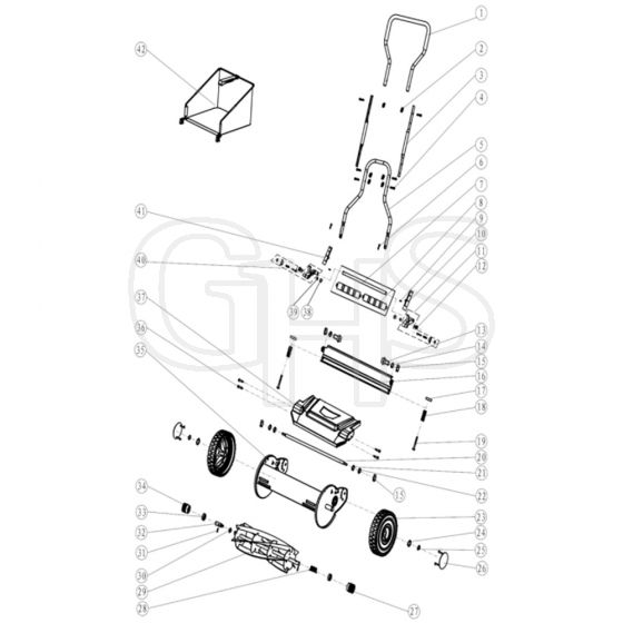 Cobra HM381 - Hand Mower Sept 2018 Main Diagram