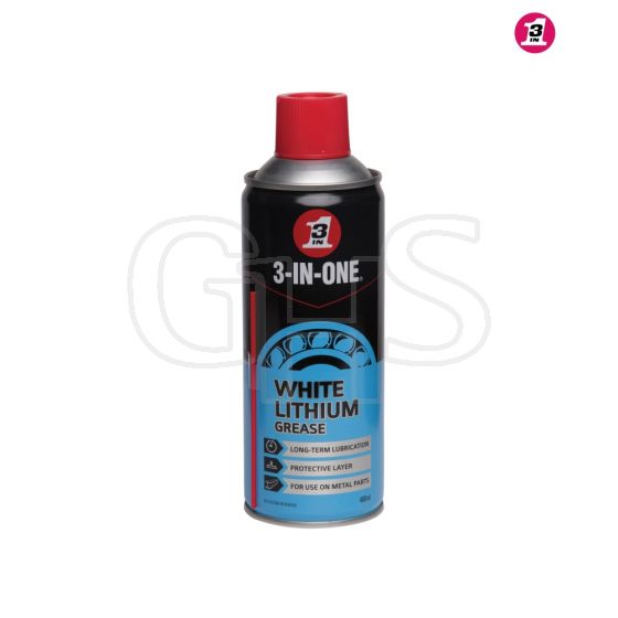 3-IN-ONE White Lithium Spray Grease 400ml - 44620/03