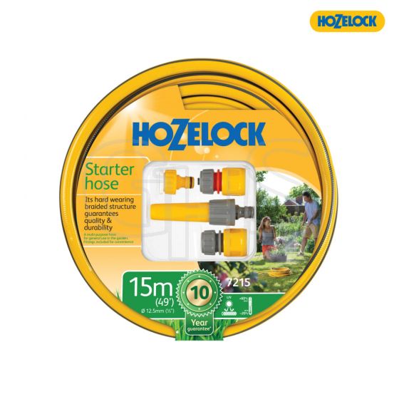 Hozelock Starter Hose Starter Set 15 Metre 12.5mm (1/2in) Diameter - 7215P9000