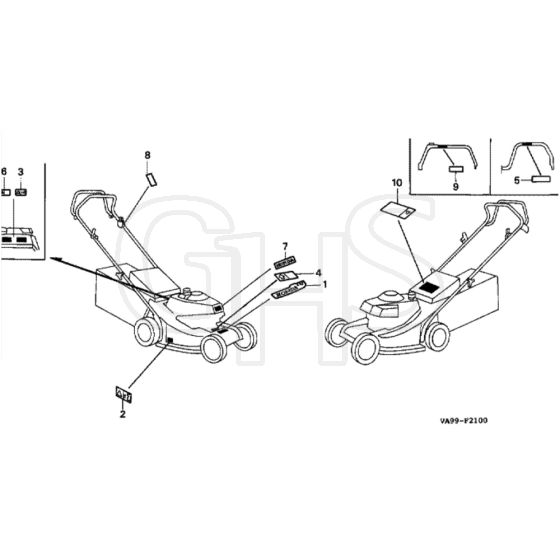 Honda HRB423K1 - SQE - MZBC 8100001- Mask Diagram