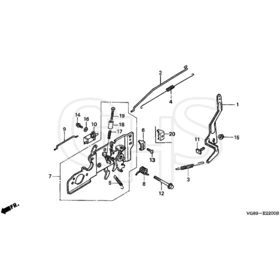 Honda HRB425C - QXEE/A - MZCF 8500001-9999999 Control Diagram