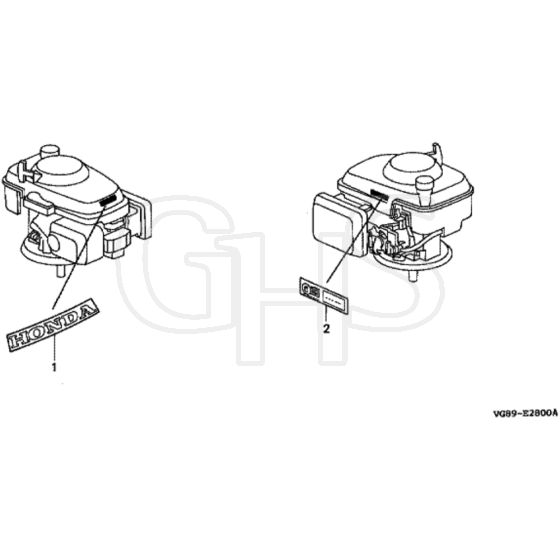 Honda HRB425C - SXEE - MZCF 8000001-8499999 Label Diagram