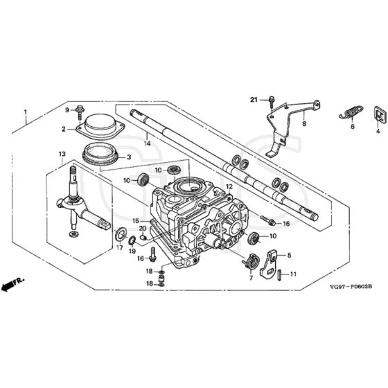 Honda HRB476C - HXE/A - MZCD 8500001-8510560 Transmission Diagram