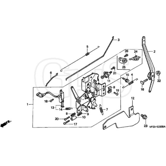 Honda HRD535 - SME - MZBM 8000001-8099999 Control Diagram