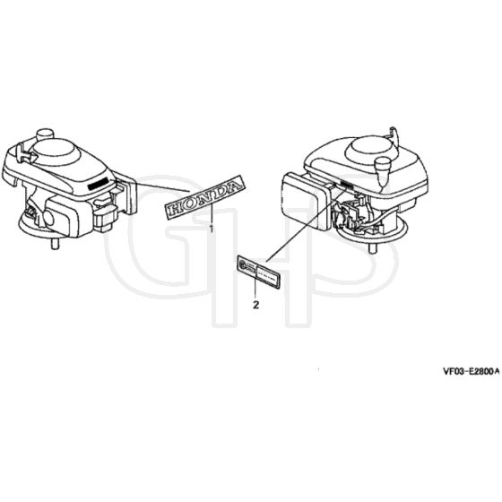 Honda HRD535 - SME - MZBM 8000001-8099999 Label Diagram