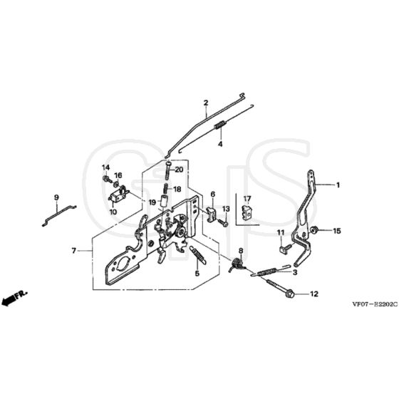 Honda HRD536C2 - HXEE - MZCA 1000001-1099999 Control Diagram