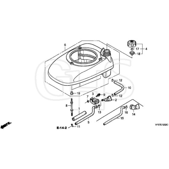 Honda HRD536C2 - TXE - MZCA 8200001-9999999 Fan Cover Diagram