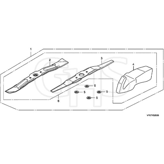 Honda HRD536C3 - TXEE - MAKF 1100001- Mulching Kit Diagram