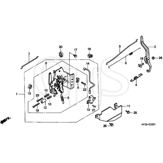 Honda HRD536K1 - HXE - MZBL 8100001-8199999 Control Diagram