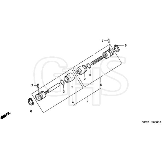 Honda HRD536K4 - QXEH - MZBL 8300001- Joint Diagram
