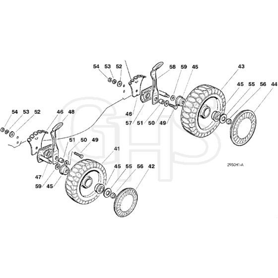 Honda HRG465CPD (2000) - PDU - MADF 8000001-8099999 Wheels and Height Adjusting  Diagram