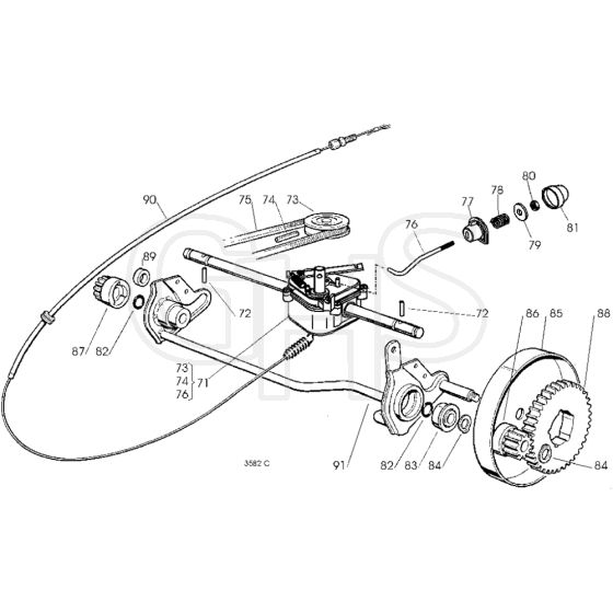 Honda HRG465CSD (2002) - SDI - MADF 8200001-8299999 Rear Drive Diagram