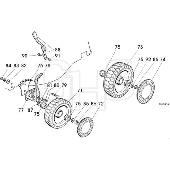 Honda HRG465CSX (1999) - SXF - MADF 8900001-8999999 Wheels and Height Adjusting  Diagram