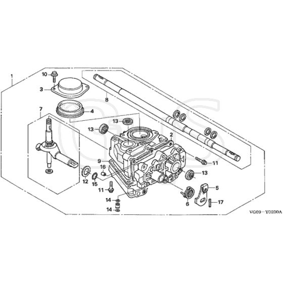 Honda HRH536K3 - HXE - MZBU 8200001-8299999 Transmission (1) Diagram